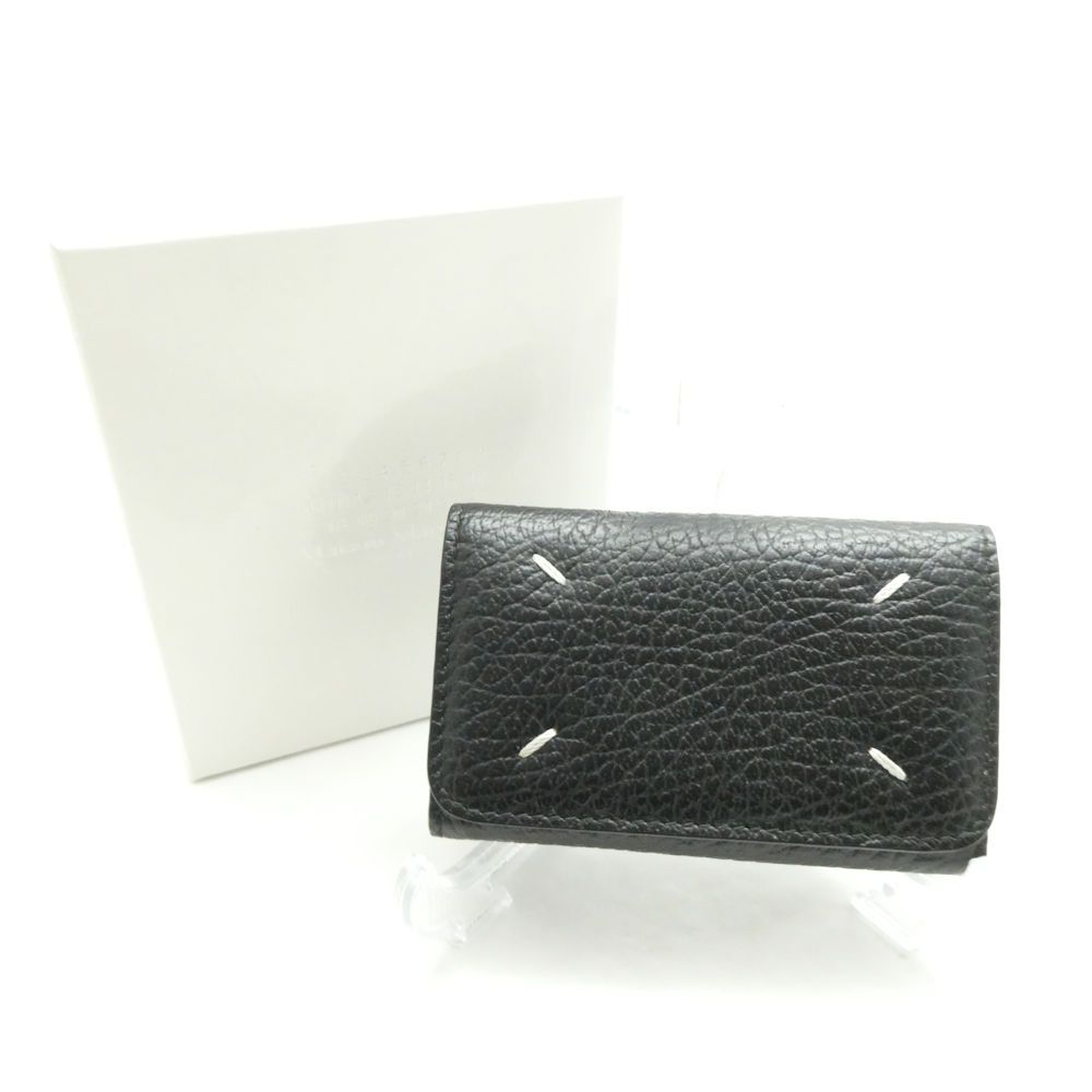 美品 Maison Margiela メゾンマルジェラ SA3UA0001 P4455 4ステッチ キーケース 牛革 6連 レザー小物 エンボス キーリング AC1892