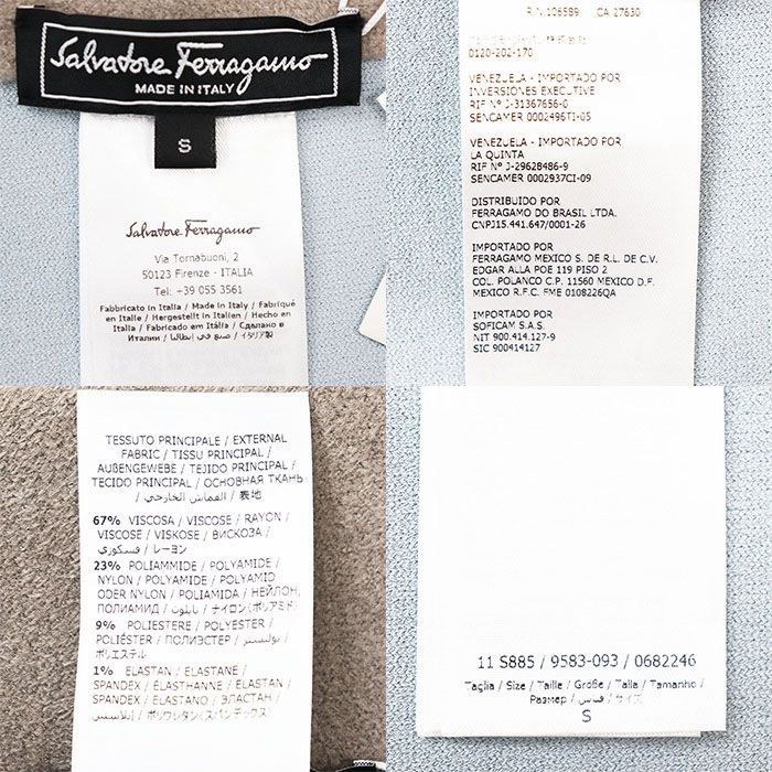 SALE】Salvatore Ferragamo サルヴァトーレフェラガモ ケープ レーヨン