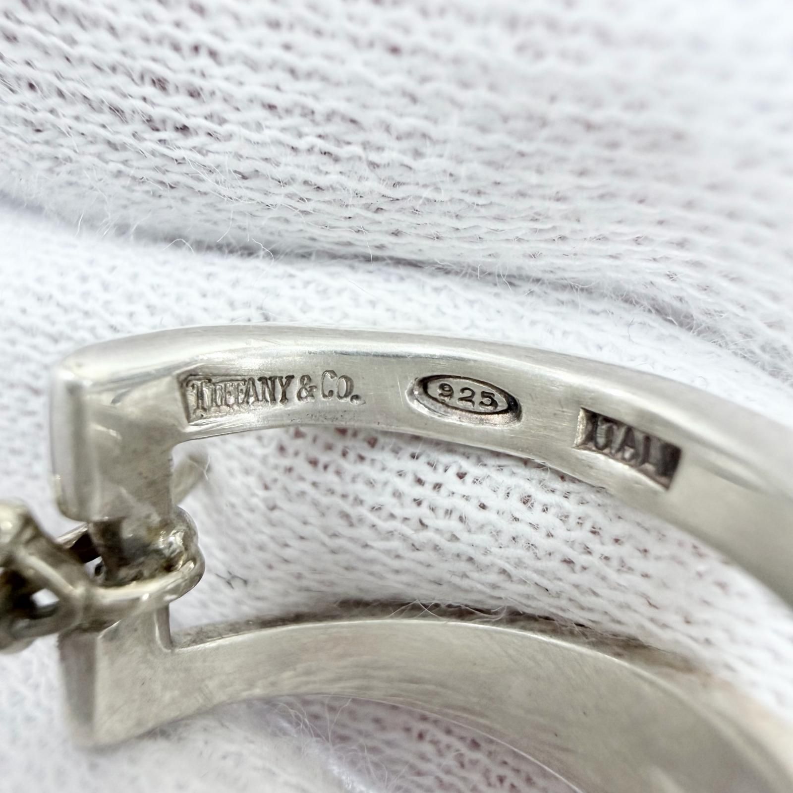 美品☆TIFFANY&Co. ティファニー ダイアゴナル 925 フープピアス