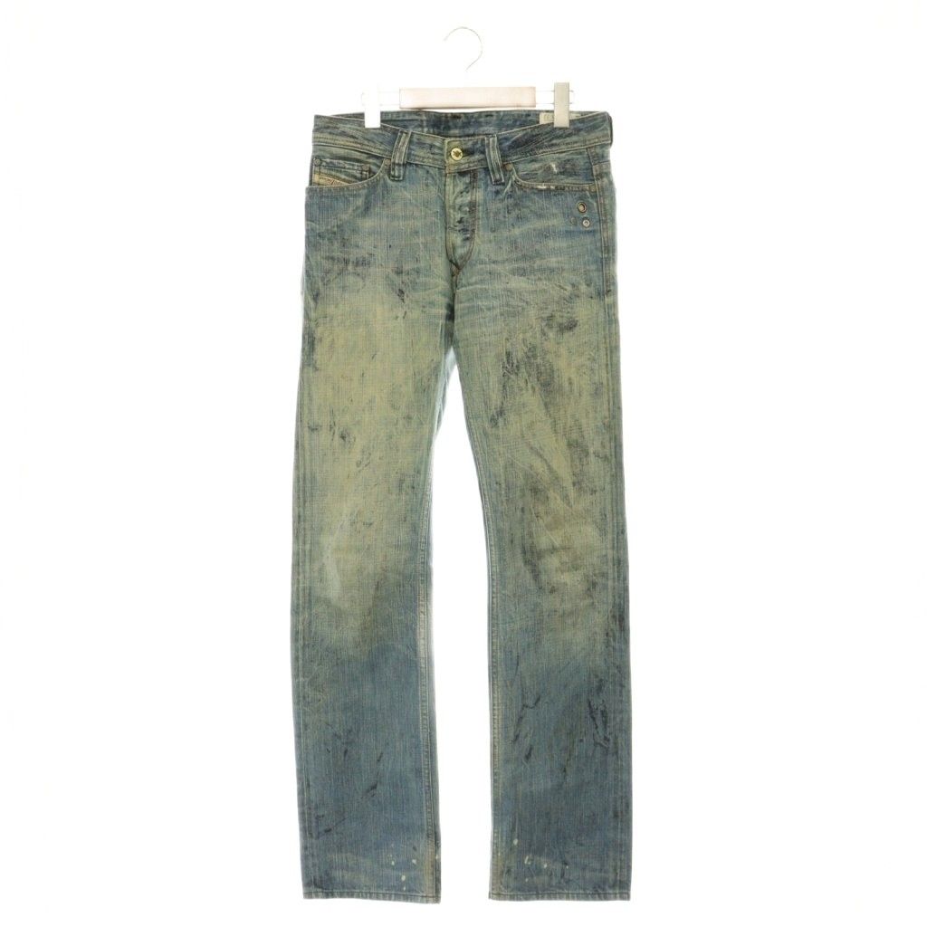 ディーゼル DIESEL デニム ジーンズ USED ペンキ加工 スタッズ W27 L32 インディゴ ZATINY 008GZ /CX ■GY17