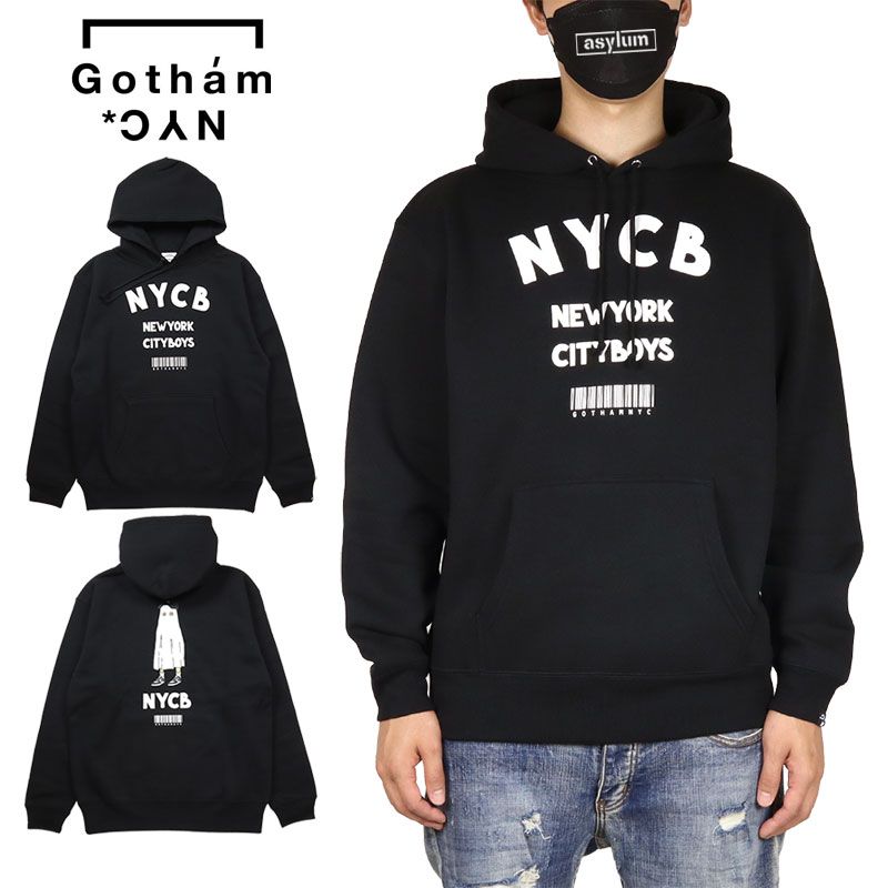 ゴッサム NYC パーカー GOTHAM NYC プルオーバーパーカー フーディー トップス メンズ レディース ブランド 大きいサイズ おしゃれ おすすめ 人気 gotham157 ブラック M L XL