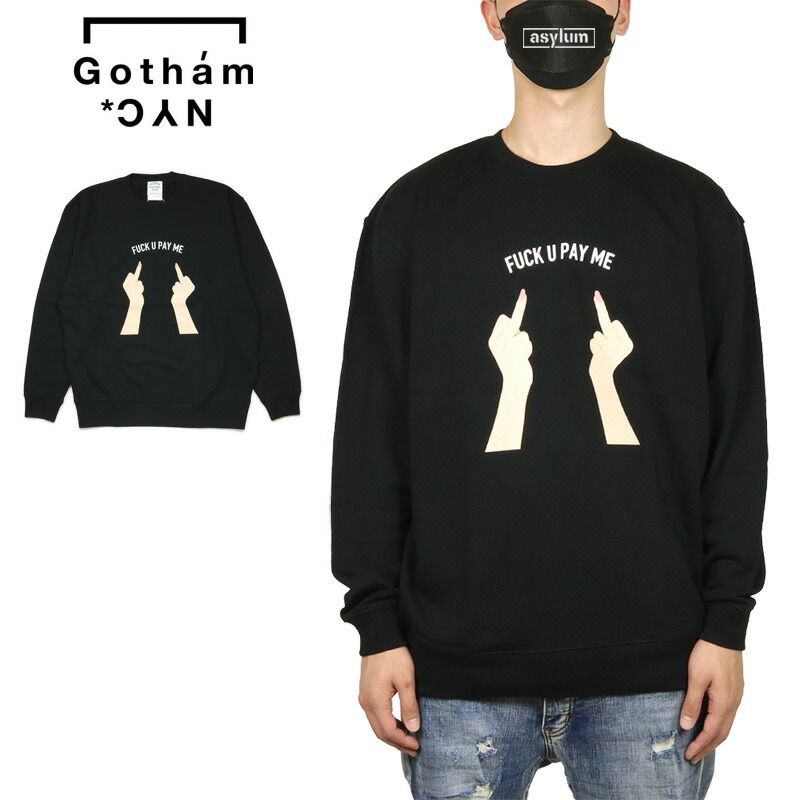 ゴッサム NYC エヌワイシー トレーナー GOTHAM NYC スウェット メンズ レディース ブランド 大きいサイズ おしゃれ おすすめ 人気 黒 gotham139 ブラック M L XL