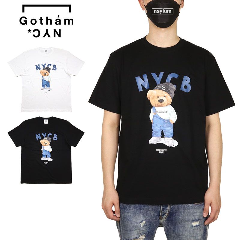 ゴッサム NYC エヌワイシー Tシャツ GOTHAM NYC 半袖Tシャツ メンズ レディース ブランド 大きいサイズ おしゃれ おすすめ 人気 白 黒 綿100% ストリート gotham159 ホワイト ブラック M L XL