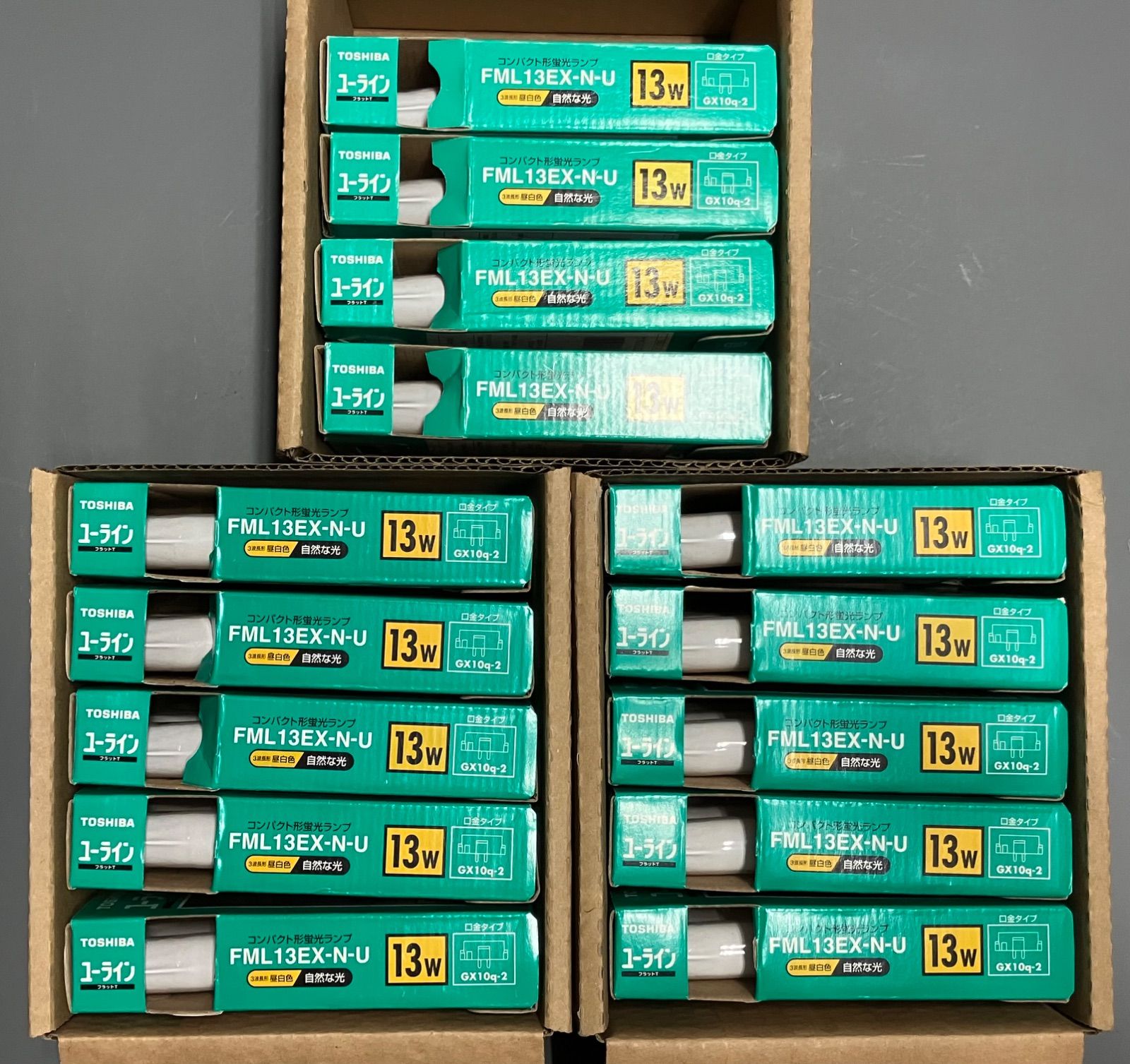 新古品】TOSHIBA コンパクト形蛍光ランプ FML13EX-N-U【14本入】※バラ
