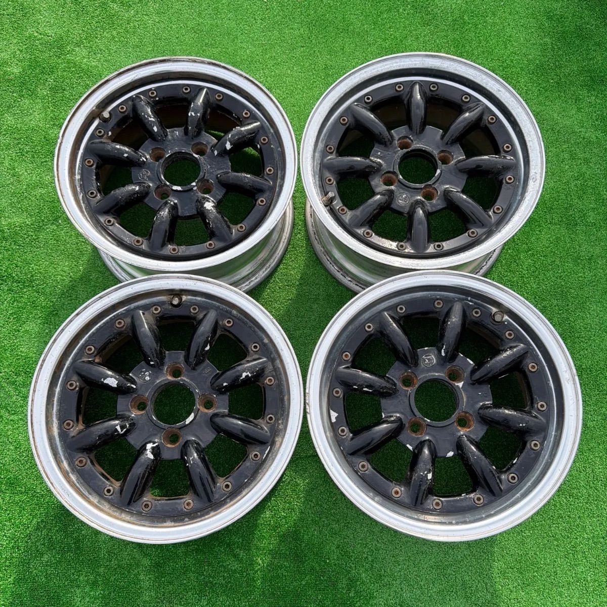 ワタナベ RS-8 14インチホイール PCD100 4H 6.5J OFF+32 4本セット 