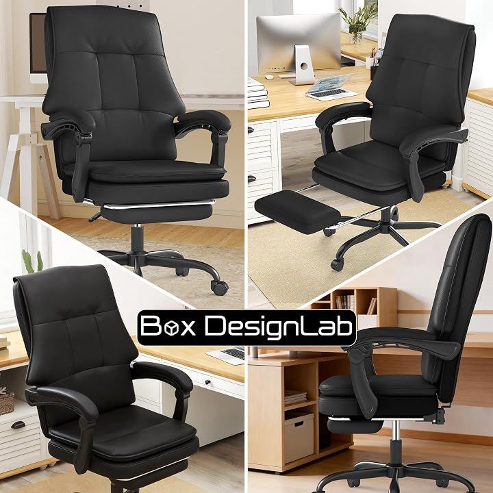 Box DesignLab オフィスチェア デスクチェア オットマン付き 人間工学 
