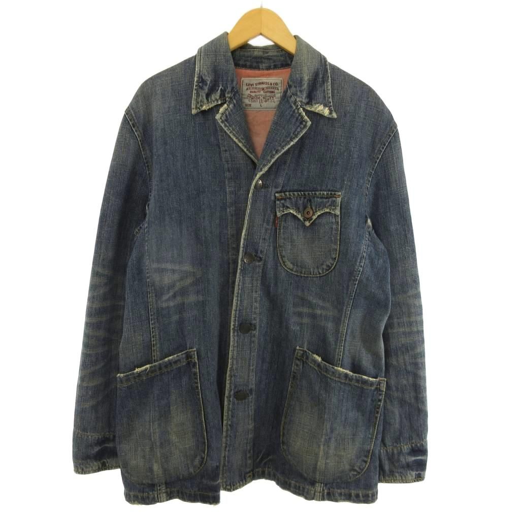 リーバイス Levi's デニム カバーオール ダメージ加工 インディゴ L 70802-03