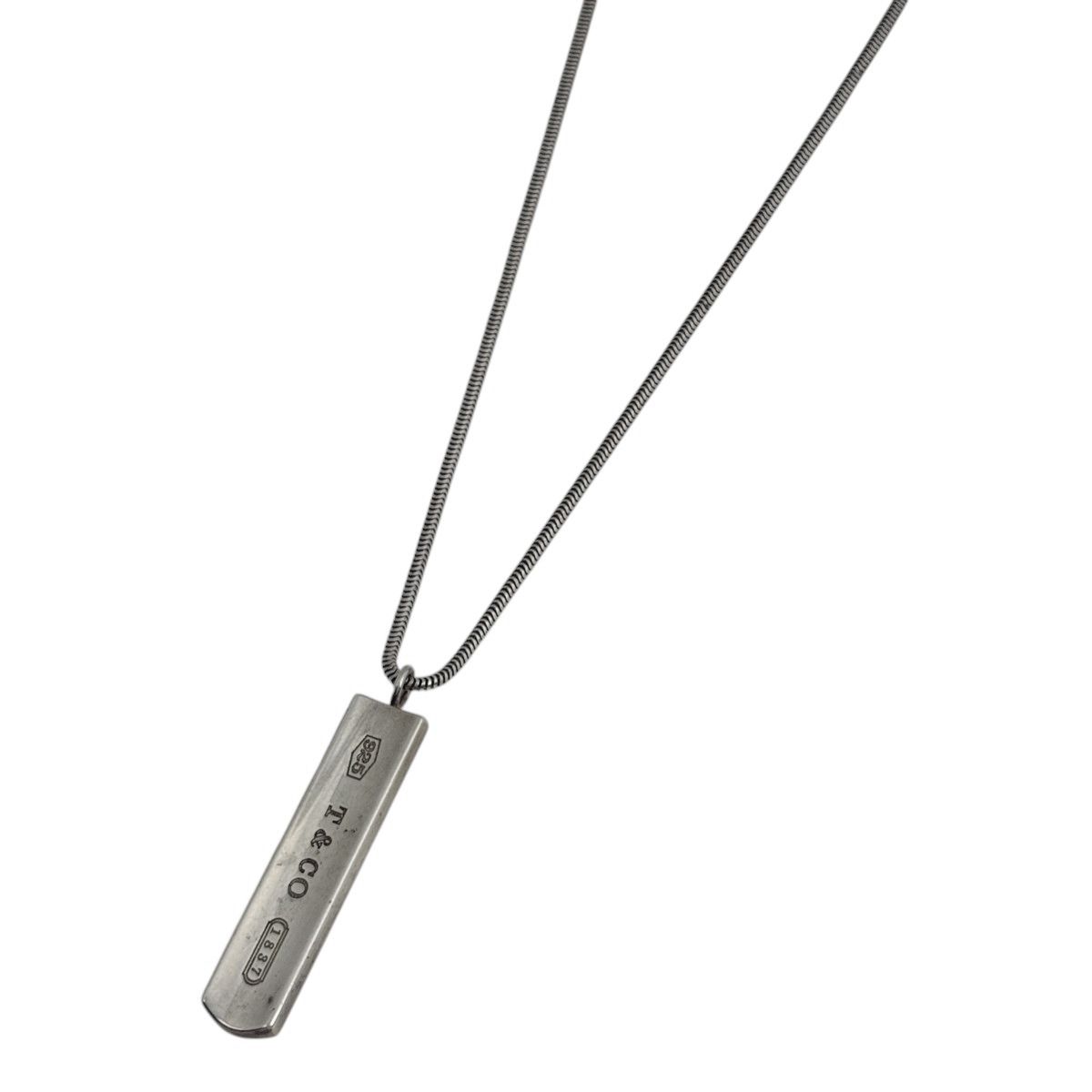在庫一掃】 ティファニー TIFFANY&Co. ナロー バー ネックレス 1837