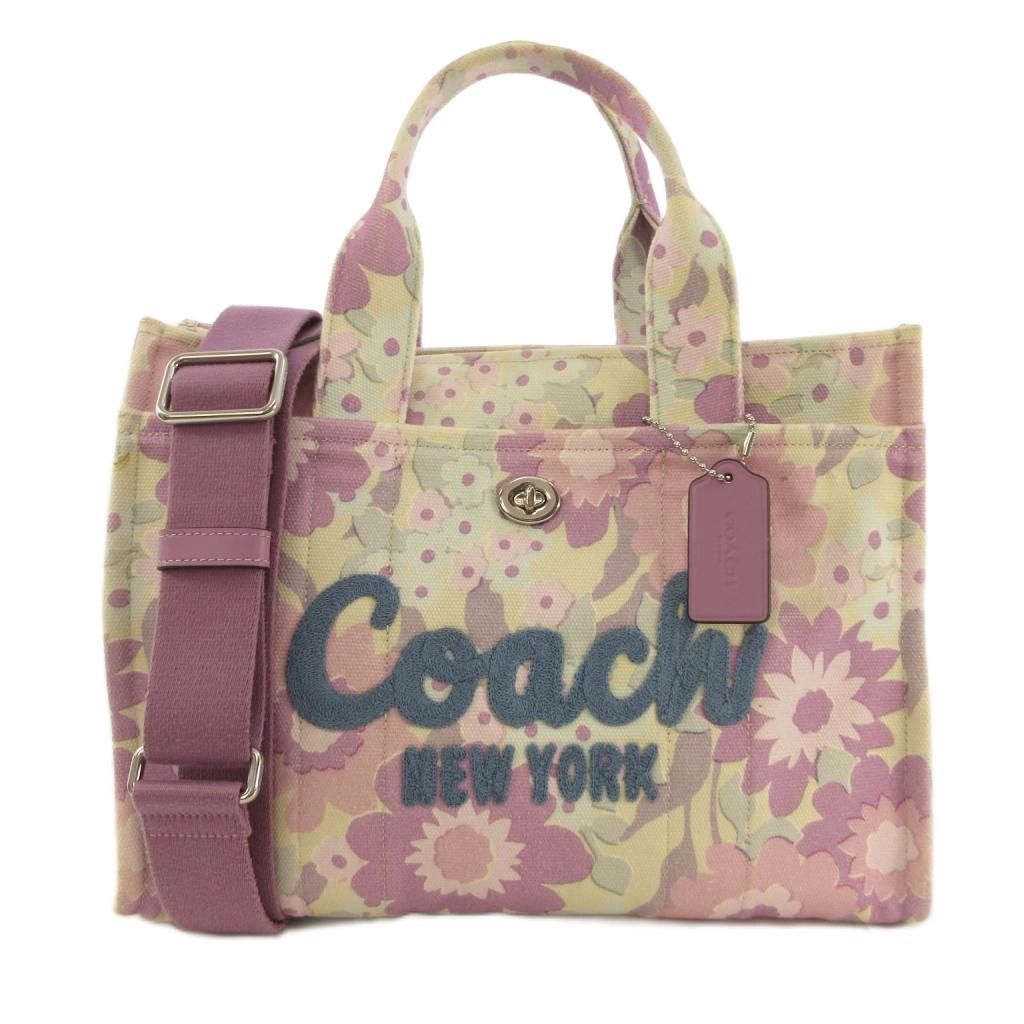 コーチ COACH 2WAY キャンバストートバッグ フローラルプリント ラベンダー CBG42