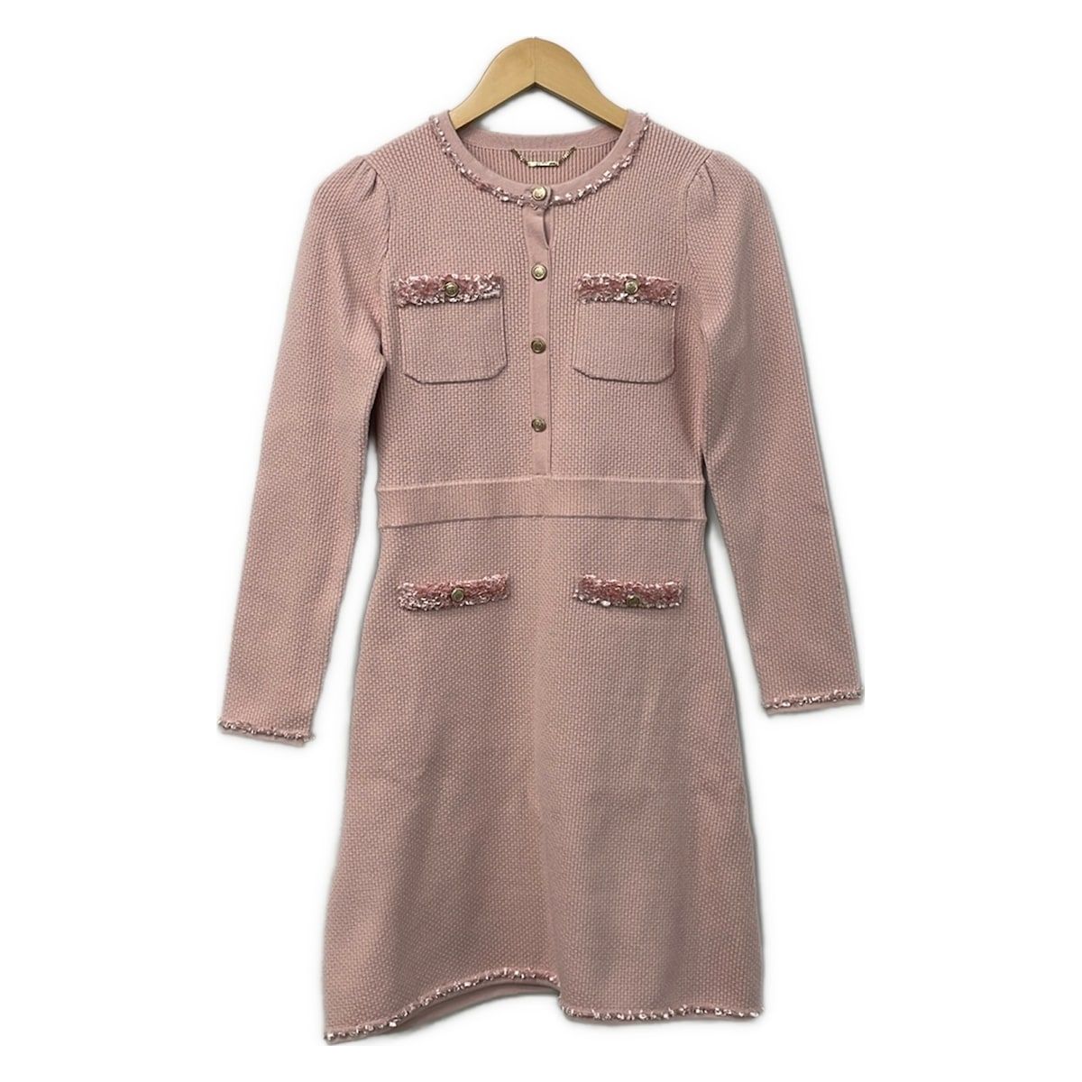 CELFORD(セルフォード) ワンピース サイズ36 S レディース美品 - ライトピンク 長袖/ひざ丈/ニット