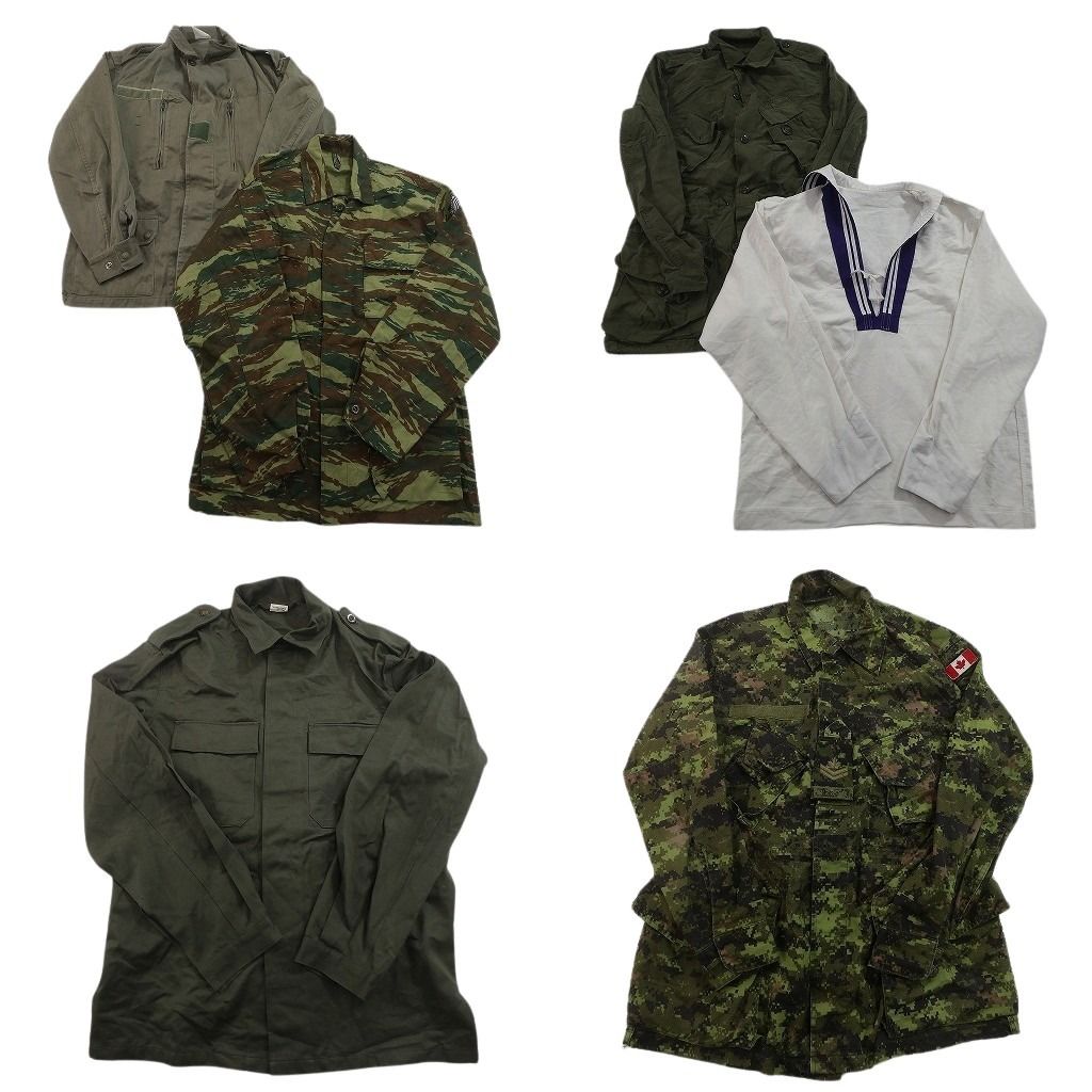 古着卸 まとめ売り ユーロミリタリー ジャケット 6枚セット ( メンズ ) カナダ軍 デジカモ セーラー オリーブ 中古 古着 NF2609