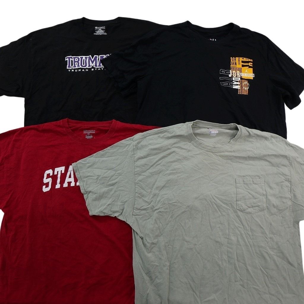 古着卸 まとめ売り ブランドMIX Tシャツ 15枚セット ( メンズ 2XL ) チャンピオン リーボック アディダス ジョーダン 中古 古着 NF2700
