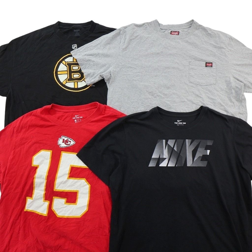 古着卸 まとめ売り ブランドMIX Tシャツ 15枚セット ( メンズ 2XL ) チャンピオン リーボック アディダス ジョーダン 中古 古着 NF2700