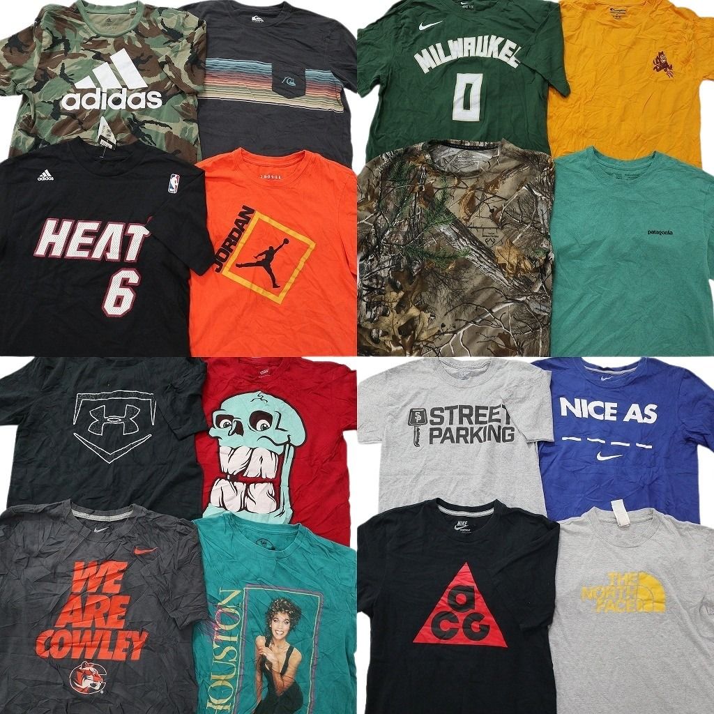 古着卸 まとめ売り ブランドMIX Tシャツ 16枚セット ( メンズ S ) パタゴニア チャンピオン ナイキ ノースフェイス 中古 古着 NF2701