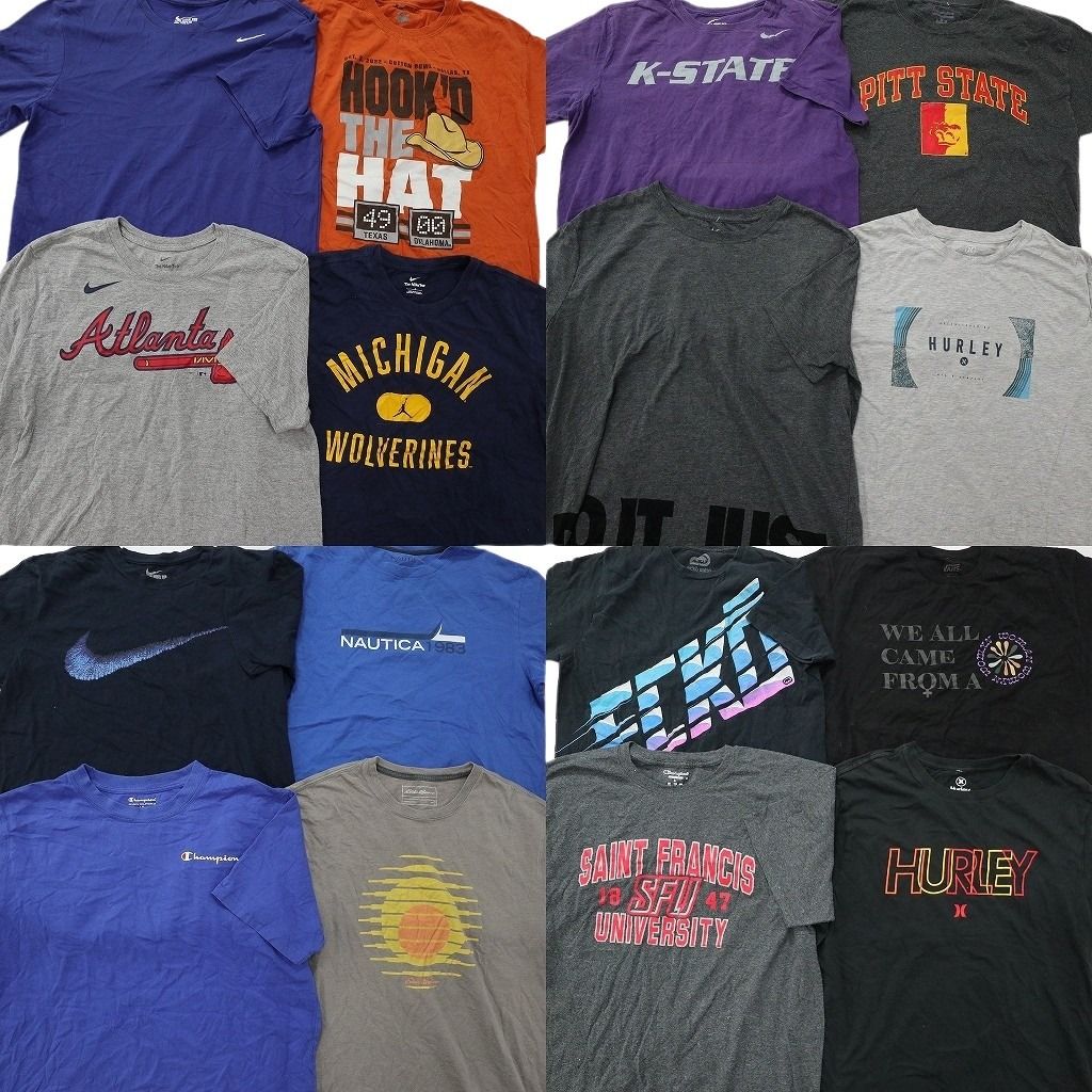 古着卸 まとめ売り ブランドMIX Tシャツ 16枚セット ( メンズ L ) エコーアンリミテッド エディーバウアー チャンピオン 中古 古着 NF2705