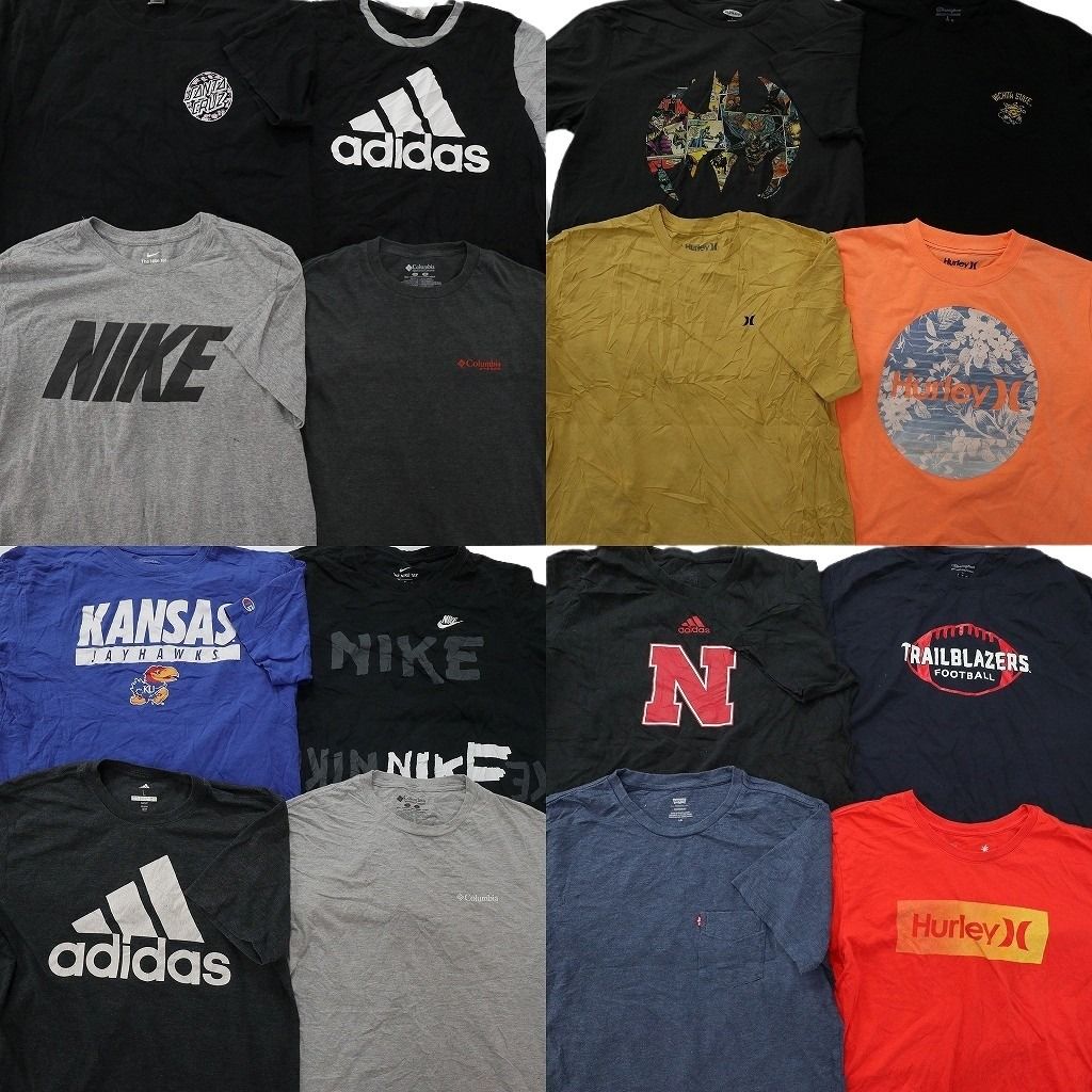 古着卸 まとめ売り ブランドMIX Tシャツ 16枚セット ( メンズ L ) チャンピオン リーバイス コロンビア ナイキ 中古 古着 NF2714
