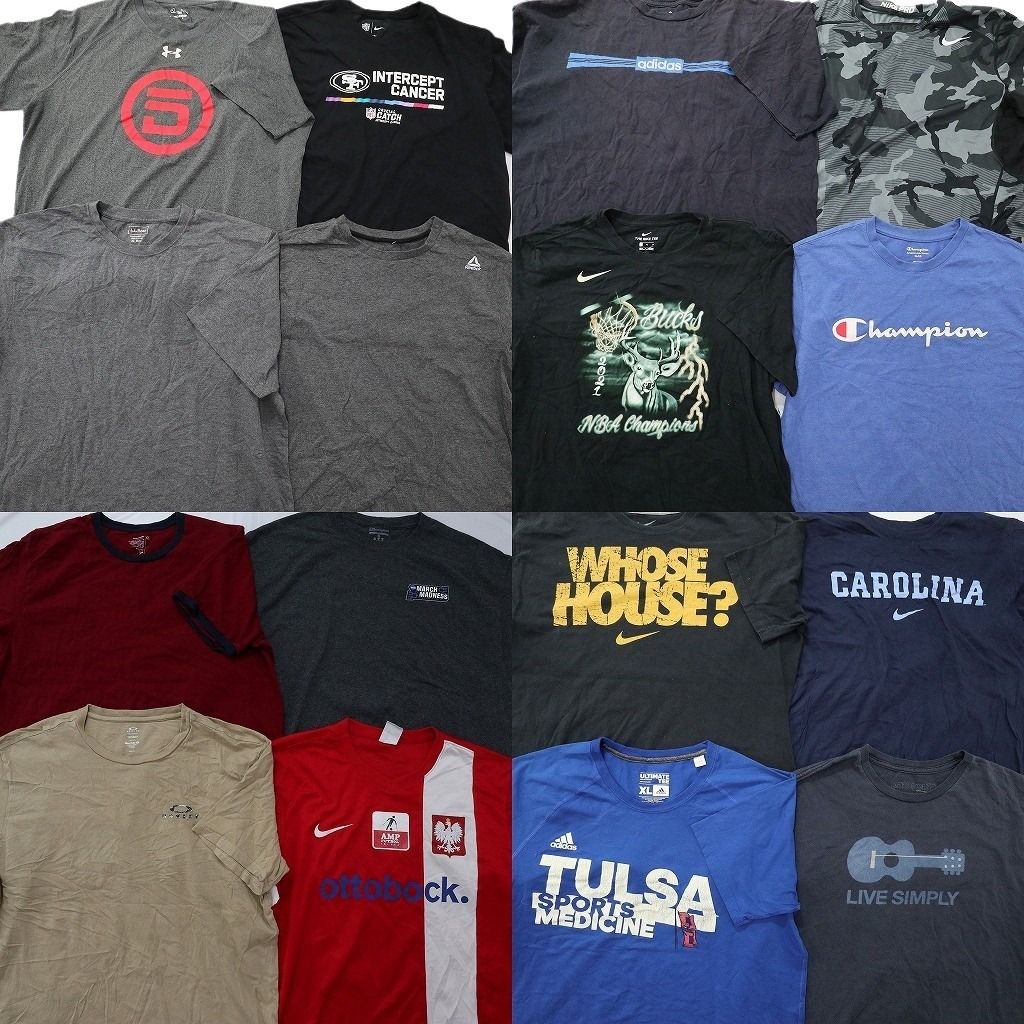古着卸 まとめ売り ブランドMIX Tシャツ 16枚セット ( メンズ XL ) パタゴニア ナイキ チャンピオン アディダス 中古 古着 NF2719