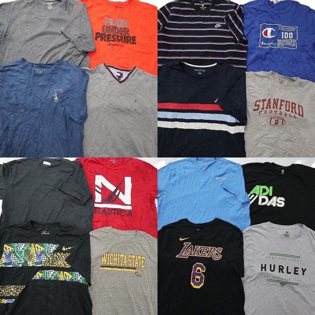 古着卸 まとめ売り ブランドMIX Tシャツ 16枚セット ( メンズ 2XL ) トミー フラッグタグ チャンピオン ノーティコロンビア 中古 NF2720