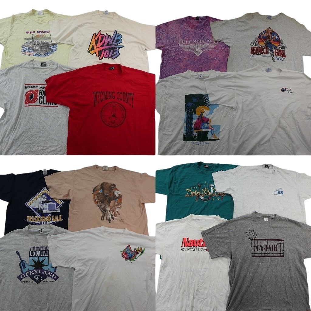 古着卸 まとめ売り ヴィンテージ シングルステッチ Tシャツ 16枚セット ( メンズ XL ) アニマル 動物 ワンポイント 中古 古着 NF2785