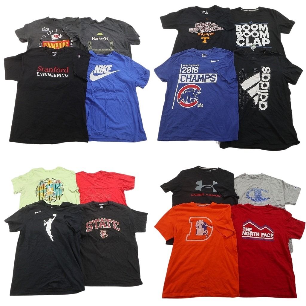 古着卸 まとめ売り ブランドMIX Tシャツ 16枚セット ( メンズ L ) アディダス ナイキ チャンピオン ノースフェイス 中古 古着 NF2803 13,950円