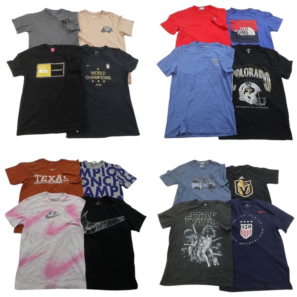 古着卸 まとめ売り ブランドMIX Tシャツ 16枚セット ( メンズ S ) ノースフェイス ナイキ ホリスター チャンピオン 中古 古着 NF2805