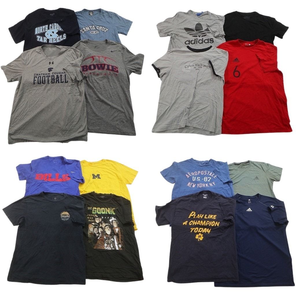 古着卸 まとめ売り ブランドMIX Tシャツ 16枚セット ( メンズ M ) カルバンクライン アディダス リンガーT ナイキ 中古 古着 NF2807