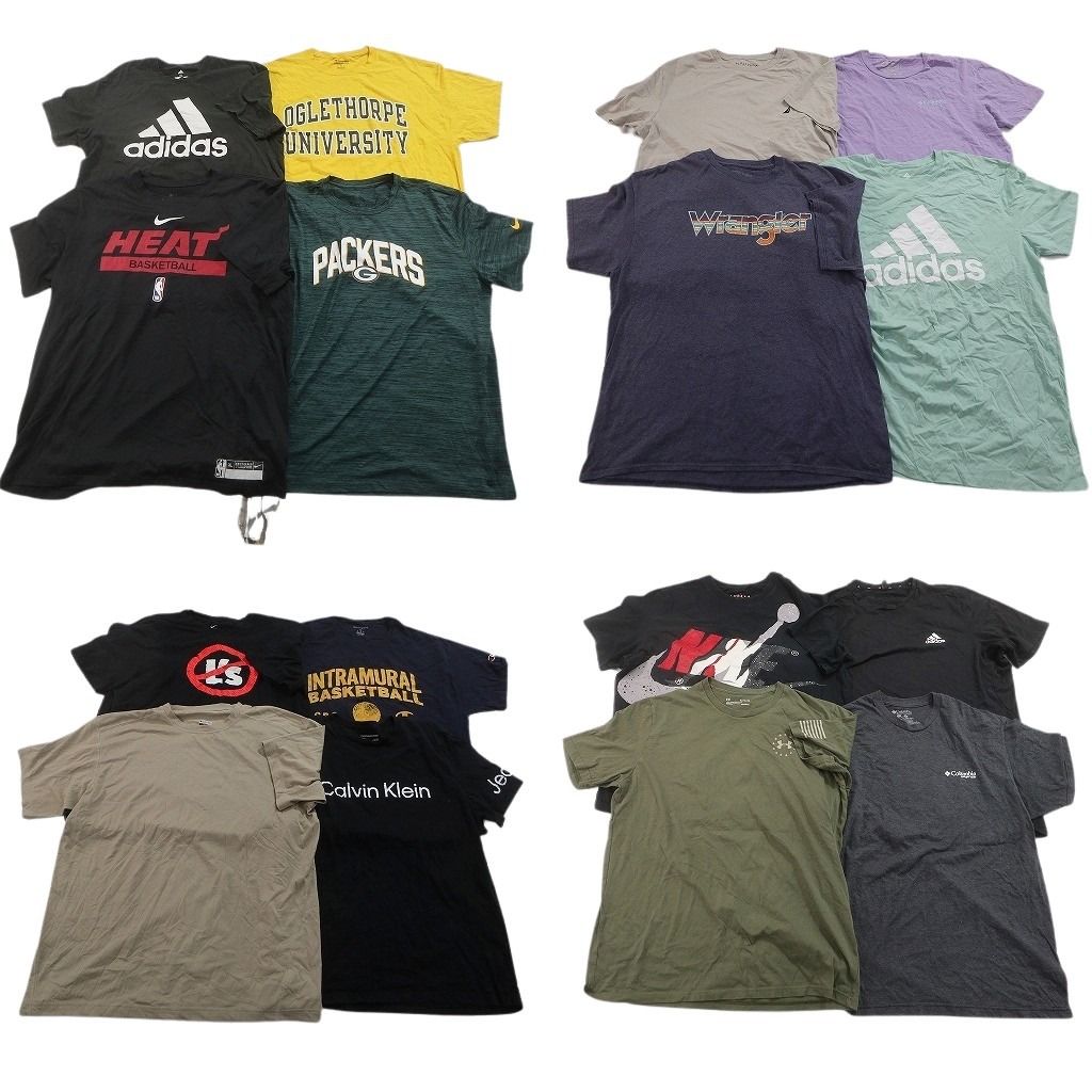 古着卸 まとめ売り ブランドMIX Tシャツ 16枚セット ( メンズ XL ) コロンビア チャンピオン ラングレラー チャンピオン 中古 古着 NF2814