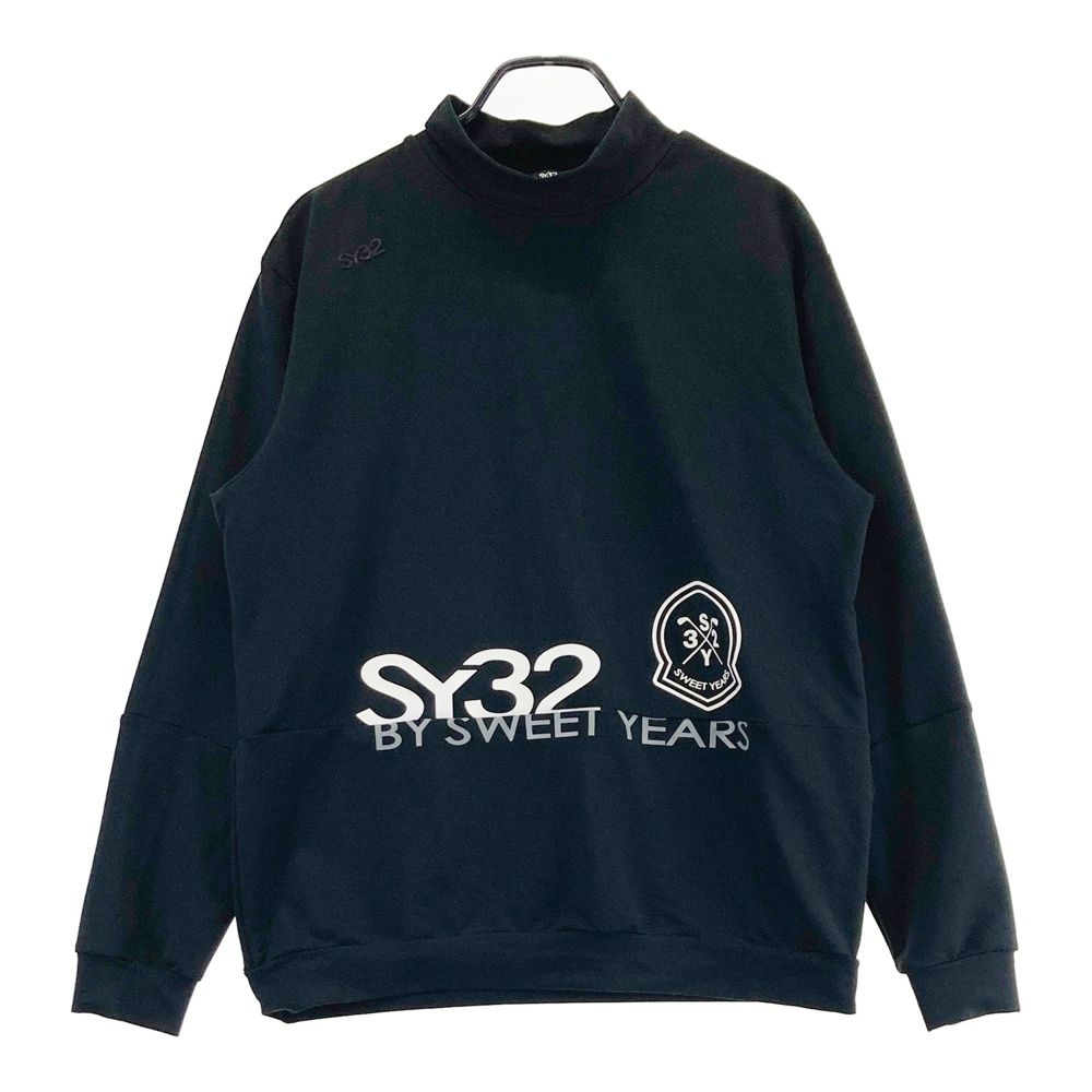 サイズ：XL SY32 BY SWEET YEARS GOLF エスワイサーティトゥ ハイネック 長袖Tシャツ ブラック系 [240101708381] ゴルフウェア メンズ ストスト