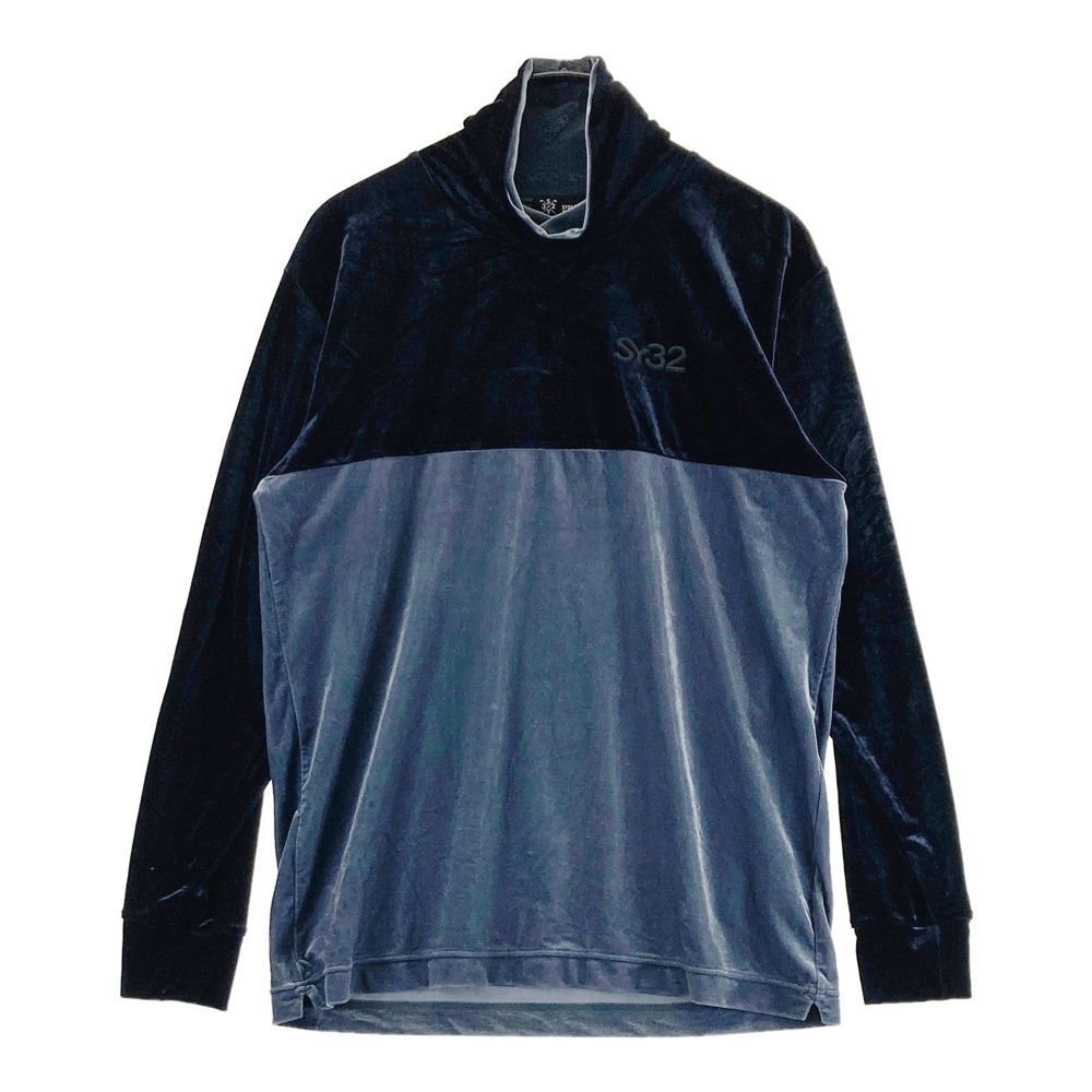 サイズ：XL SY32 BY SWEET YEARS GOLF エスワイサーティトゥ ベロア ハイネック 長袖Tシャツ グレー系 [240101708382] ゴルフウェア メンズ ストスト