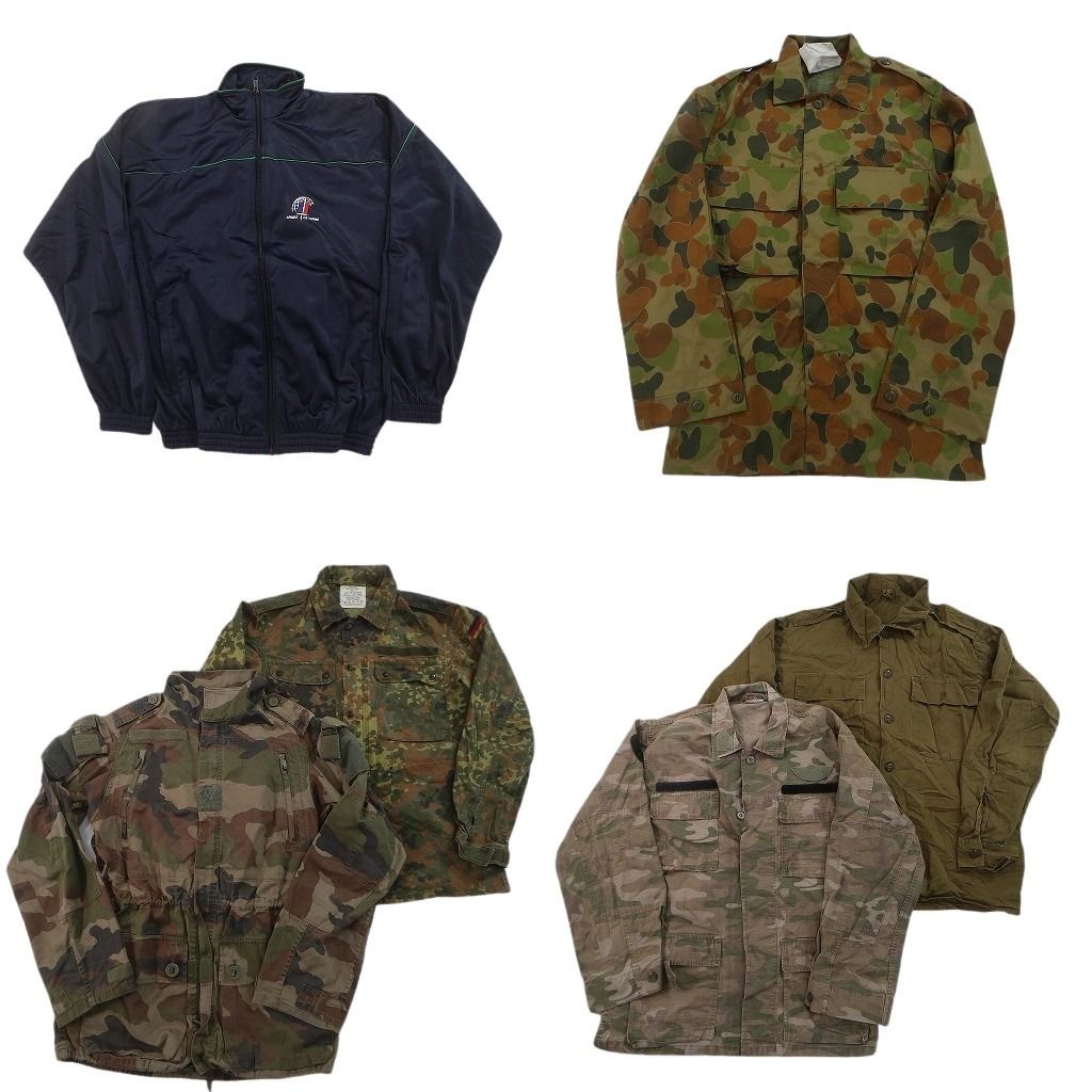 古着卸 まとめ売り ユーロミリタリー ジャケット 6枚セット ( メンズ ) フィールドジャケット ドイツ軍 ジャージ 中古 古着 NF2854