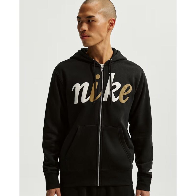 ナイキ スウェット ジップパーカー 裏フリース メンズ NIKE クラブ BB フルジップ L/S フーディ CTB 裏起毛 長袖 スエット パーカ nikeロゴ レトロ 男性 スポーツウエア 服 メンズウェア ファッション/IF0688-010