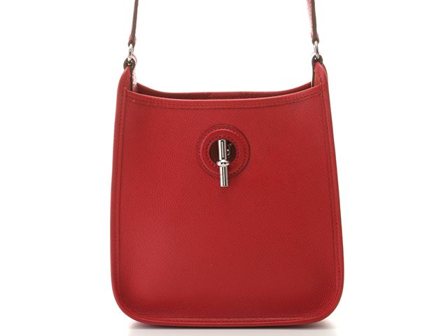 HERMES エルメス ヴェスパTPM ショルダーバッグ ヴォーエプソン ルージュヴィフ/SV □H刻印 レディース【中古】472