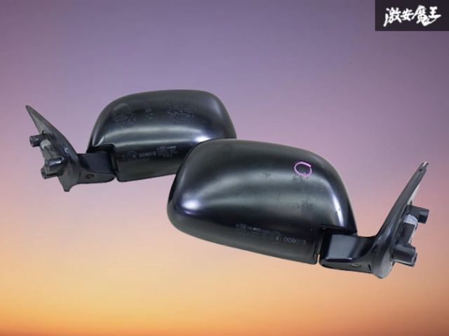 【保証付】トヨタ 純正 YN80 ハイラックス ピックアップ ドアミラー サイドミラー 左右セット 手動格納 ソリッド 黒系 TOYOTA 2917 即納 棚
