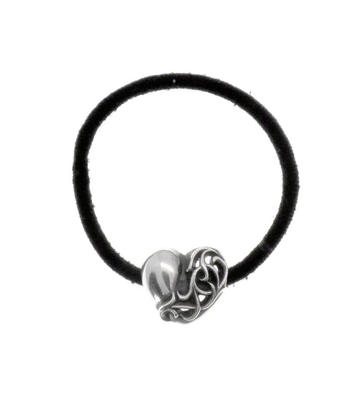美品☆クロムハーツ☆ハートモチーフ☆ヘアゴム☆ブレス☆コンチョ クロムハーツ CHROME HEARTS 【 HAIRBAND HEART 】 ハート コンチョ