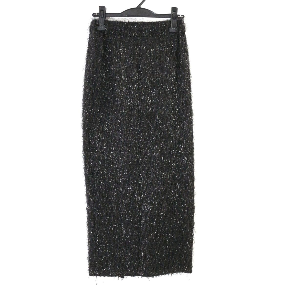 L'Appartement購入 COUTURE D’ADAM クチュールドアダム 25AW L'Appartement別注 FLINGE PENCIL SKIRT フリンジペンシルスカート 34 25060570000230