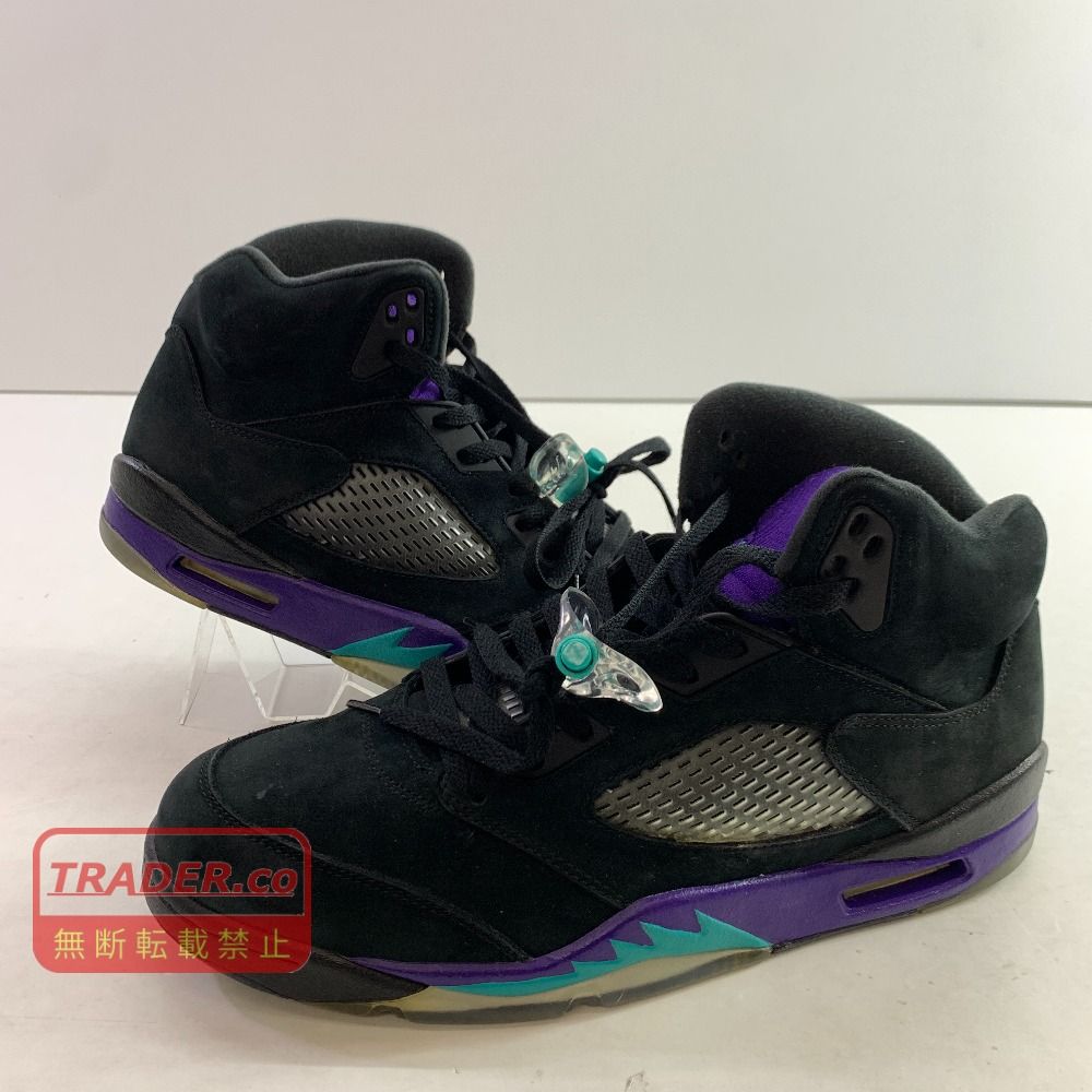 04w7211▽※【中古】Nike Air Jordan 5 Retro Black Grape 136027-007 ナイキ エアジョーダン5 レトロ ブラックグレープ 2013 29cm スニーカー【八王子店】