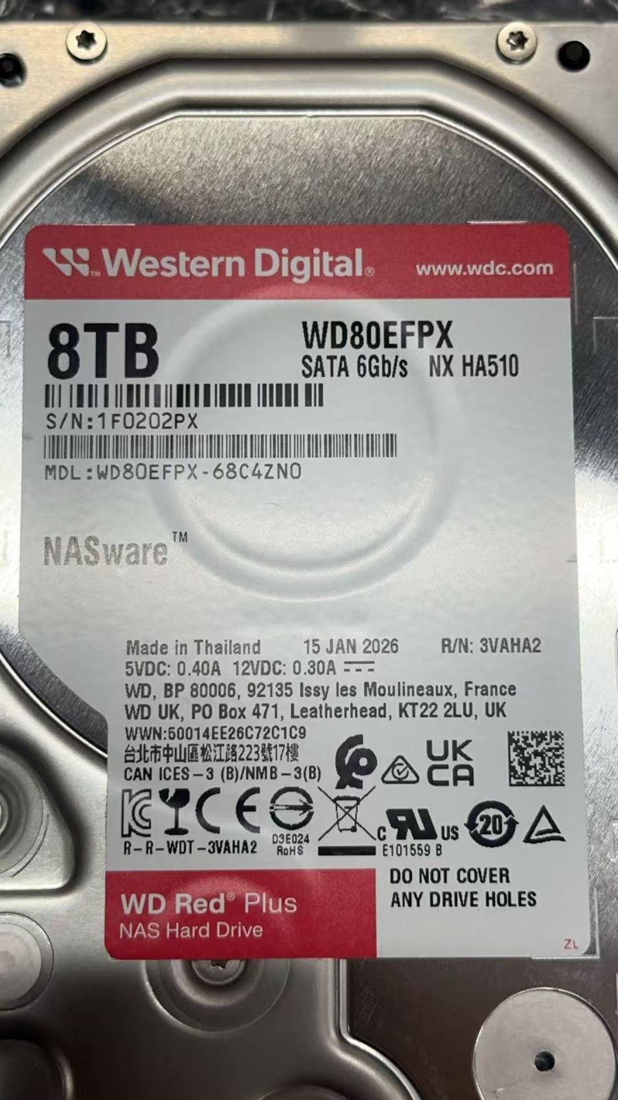 WD Red Plus 8TB HDD ジャンク品 WD80EFPX - メルカリ