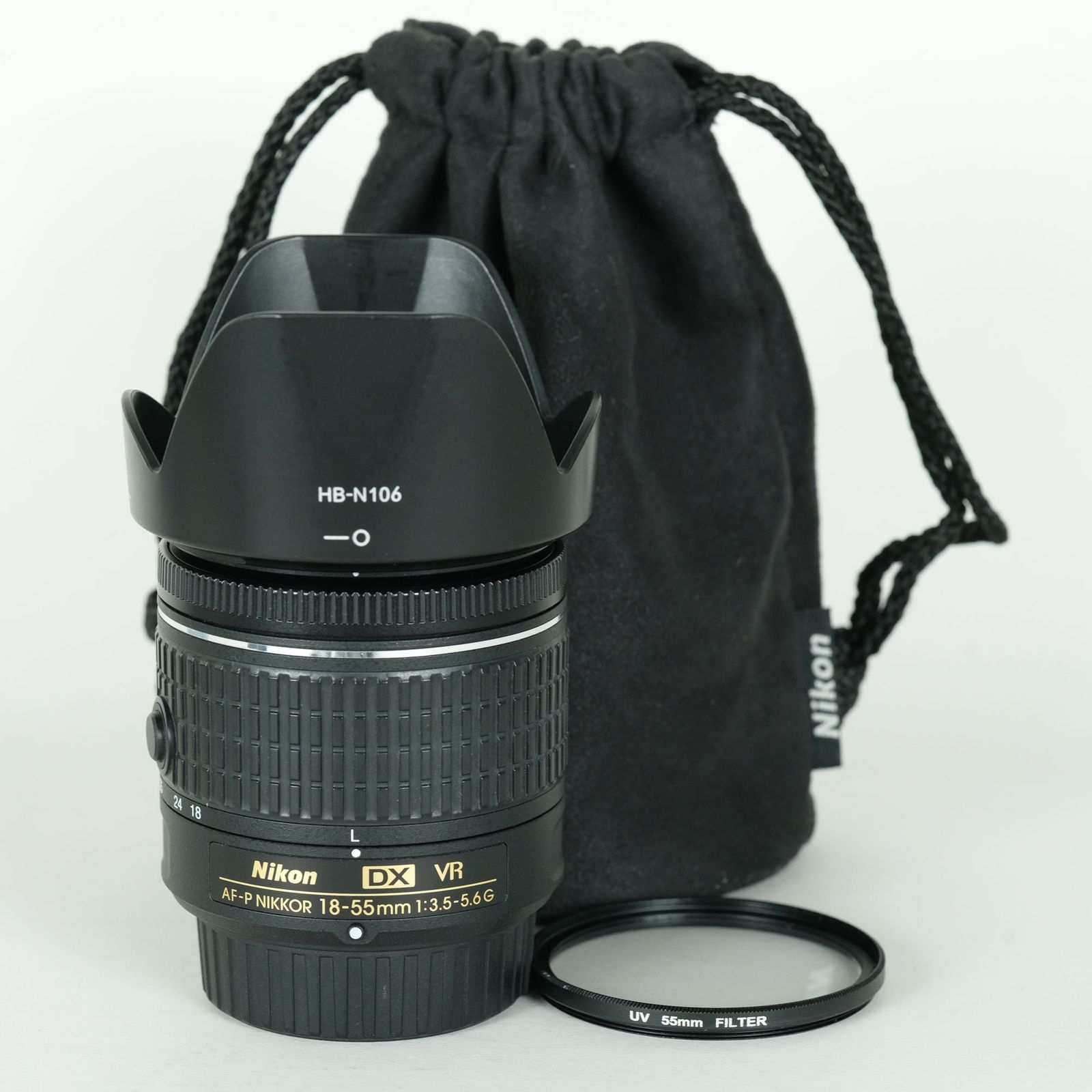 [美品 | フード・フィルター付] Nikon AF-P DX NIKKOR 18-55mm F3.5-5.6G VR | Nikon Fマウント 7,560円