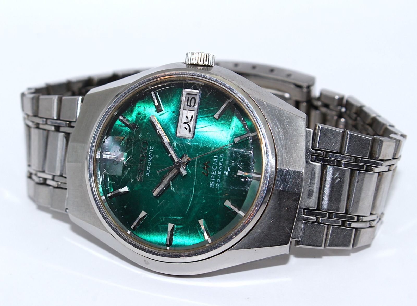 『VRW-1933』☆時計☆SEIKO (セイコー)☆5216-7090☆LM ロードマチック☆GRN文字盤 メンズ 自動巻き 腕時計 稼働品☆