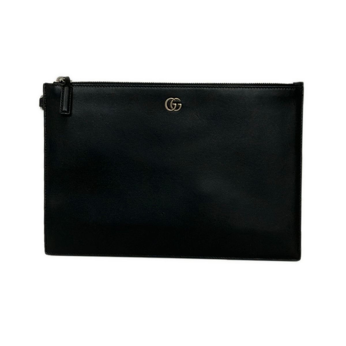 GUCCI(グッチ) クラッチバッグ GGマーモント 475317 黒 レザー