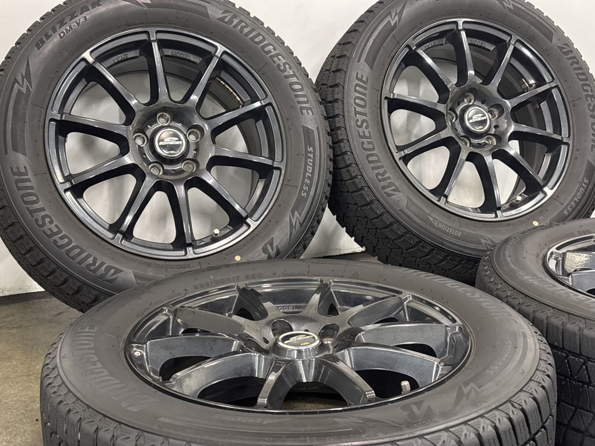 美品】シュナイダー 17in 7J +53 PCD114.3 ブリヂストン ブリザック DM
