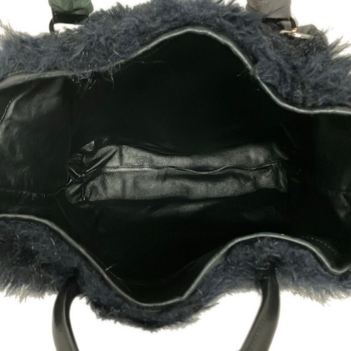 Sacai(サカイ) トートバッグ - ダークネイビー×黒×マルチ レザー