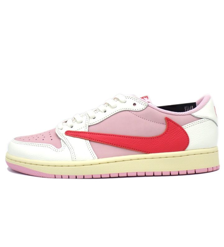 ナイキ NIKE × トラヴィス スコット Travis Scott 【 IQ7604 101 】 エア ジョーダン 1 レトロ ロー セイル トロピカル ピンク スニーカー h8378