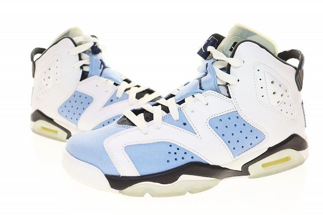 ナイキ NIKE AIR JORDAN 6 RETRO GS UNIVERSITY BLUE 25cm 7Y 384665-410 AJ6 エア ジョーダン ユニバーシティブルー ハイカット スニーカー 【ブランド古着ベクトル】【中古】●▲■260616