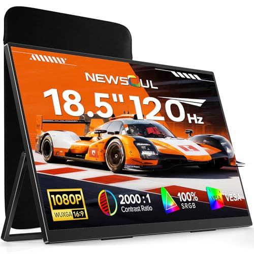 【6月限定5倍ポイントセール】18.5インチ 120Hz モバイルモニター ポータブルモニター Newsoul ゲーミングモニター 100% sRGB 広色域 HDR対応 付属収納ケース付き サブディスプレイ MINI HDMI/Type-C 5b2920d0