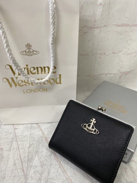 【中古】【箱付き】 Vivienne Westwood ｳﾞｨｳﾞｨｱﾝｳｴｽﾄｳｯﾄﾞ FRAME POCKET WALLET がま口 財布 ﾌﾞﾗｯｸ 991924162