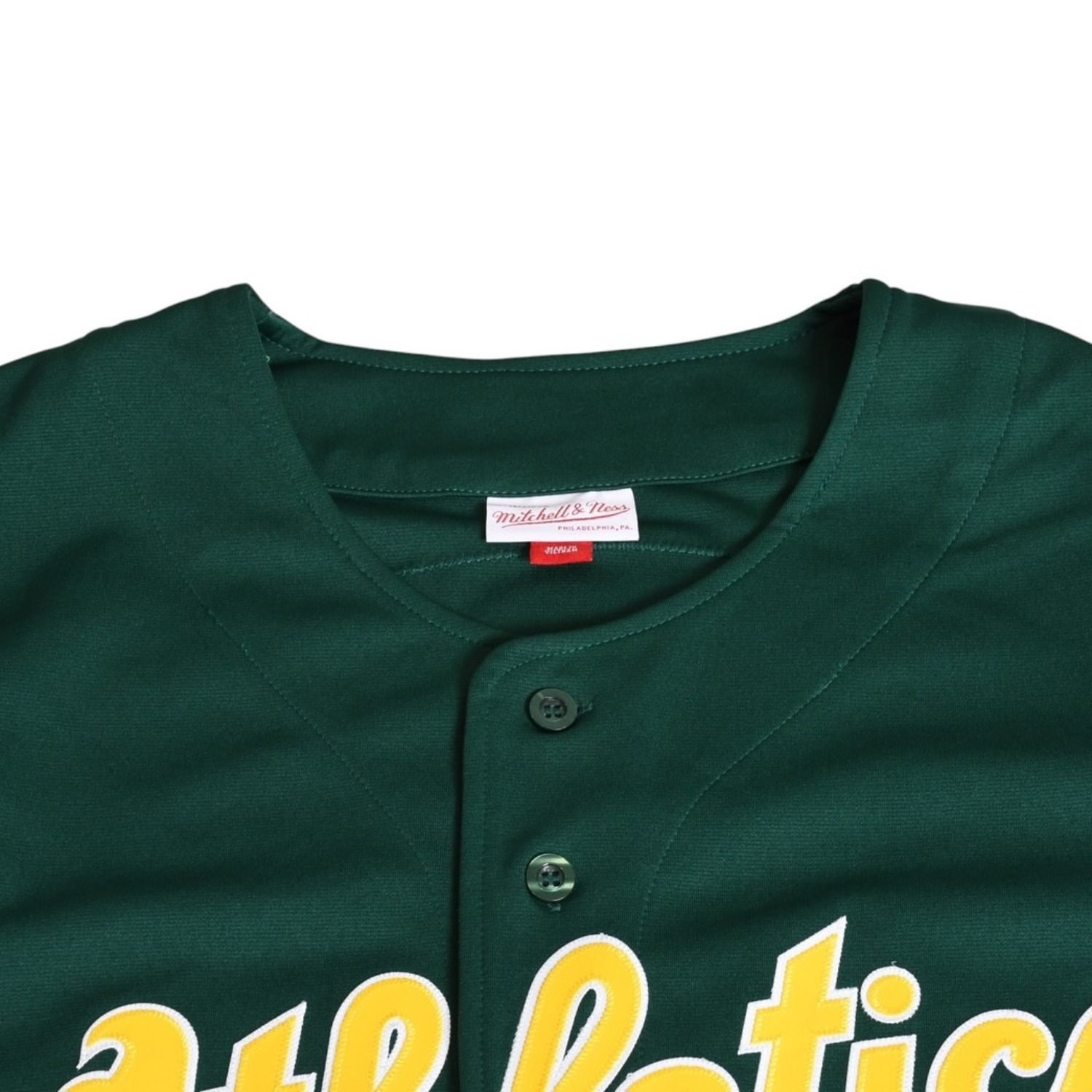 新品同様 Mitchell&Ness ミッチェルアンドネスベースボールジャージ オークランドアスレチックス 1997 ホセカンセコ グリーン イエロー XLサイズ 中古 4a002220 新品同様 Mitchell&Ness ミッチェルアンドネス オーセンティックベース