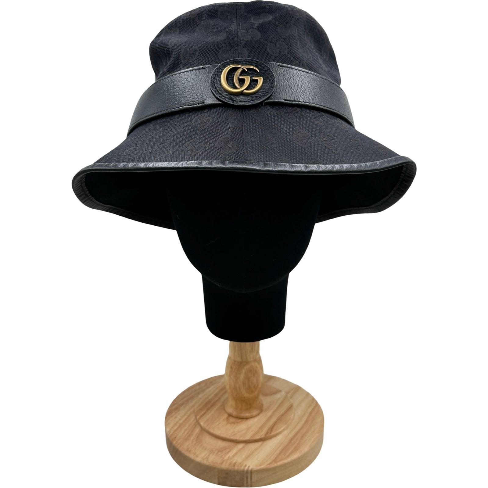 グッチ GUCCI GGキャンバスフェドラバケットハット 576587 ブラック キャンバス ユニセックス その他ファッション雑貨