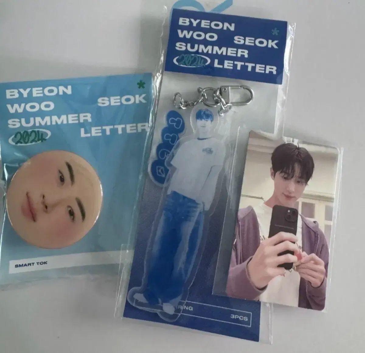ビョンウソク公式グッズ ビョンウソク顔グリップトックとsummer letterキーホルダー セット