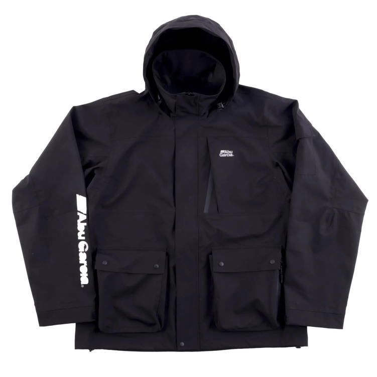 アブ ガルシア 3レイヤー フィッシングシェルパーカー ブラック Lサイズ｜abugarcia